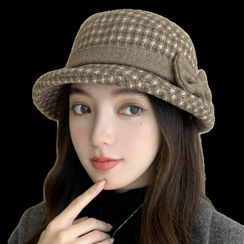 Pălărie de top pentru femei, toamnă iarnă, groasă, caldă, laminată, din pânză, șapcă de pescar de înaltă calitate, pălărie de bazin de lână