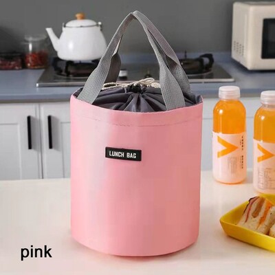 Geantă portabilă rotundă pentru prânz, pentru picnic, copii, studente, femei, călătorie, pliabilă, izolată termic, impermeabilă.