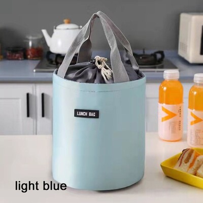 Geantă portabilă rotundă pentru prânz, pentru picnic, copii, studente, femei, călătorie, pliabilă, izolată termic, impermeabilă.