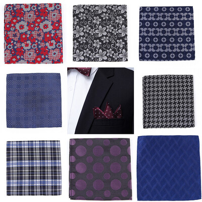 Tailor Smith Bărbați Batista de lux 100% mătase țesătură Jacquard Floral cu puncte pentru bărbați pătrat de buzunar rochie de mireasă de afaceri Hanky