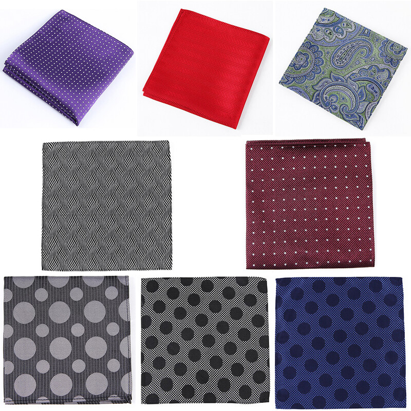 Tailor Smith vīriešu kabatlakats, grezns 100% zīda austs žakarda puķains punktveida rūtains vīrieša kabatas kvadrātveida biznesa kāzu kleita.