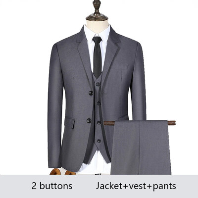 Costume de nuntă pentru bărbați, elegante, de înaltă calitate, 3 bucăți, 2 ținute, sacouri, jachete, vestă, pantaloni, lux, clasic, 2024, îmbrăcăminte formală