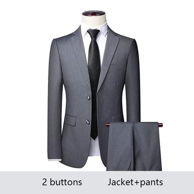 Costume de nuntă pentru bărbați, elegante, de înaltă calitate, 3 bucăți, 2 ținute, sacouri, jachete, vestă, pantaloni, lux, clasic, 2024, îmbrăcăminte formală