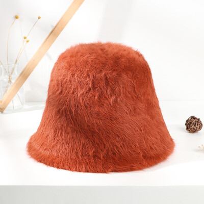Ženski šešir Jesen Zima Angora pahuljasta topla kapa Blagdanski dodatak za mlade dame na otvorenom