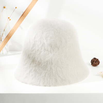 Ženski šešir Jesen Zima Angora pahuljasta topla kapa Blagdanski dodatak za mlade dame na otvorenom