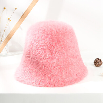 Ženski šešir Jesen Zima Angora pahuljasta topla kapa Blagdanski dodatak za mlade dame na otvorenom