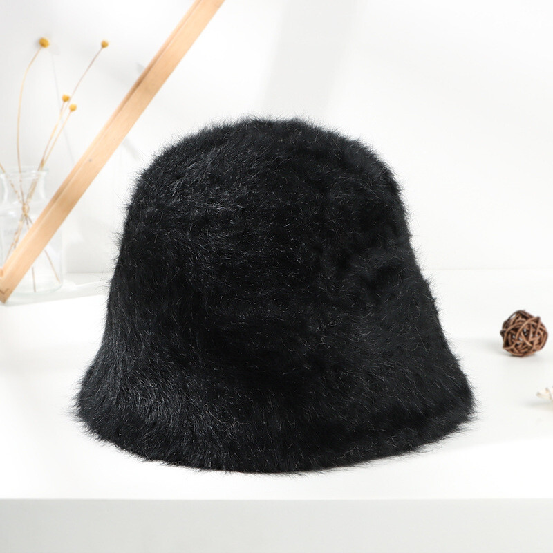 Ženski šešir Jesen Zima Angora pahuljasta topla kapa Blagdanski dodatak za mlade dame na otvorenom