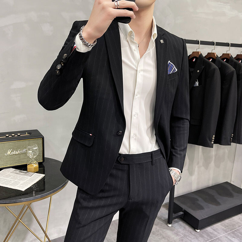 (Costum + Pantaloni) Costum de înaltă calitate Mire Nuntă Costum de lux Business Casual Banchet Tot Costum Homme De Luxe