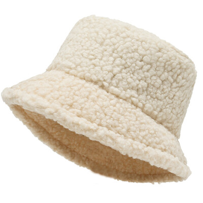 Bieza jēra kausa cepure ziemas plīša vilna silta plakana zvejnieka cepure āra vēja necaurlaidīga Panama bļoda Beanie ielas cepures sievietēm