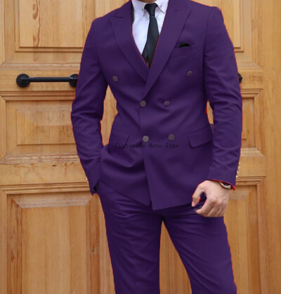 Formal roșu dublu slim fit costume pentru bărbați ocazional bal petrecere de seară stil englezesc 2 piese jachetă pantaloni set blazer