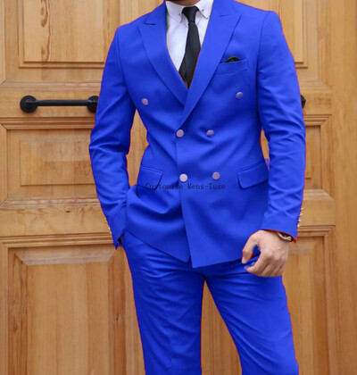 Formal roșu dublu slim fit costume pentru bărbați ocazional bal petrecere de seară stil englezesc 2 piese jachetă pantaloni set blazer