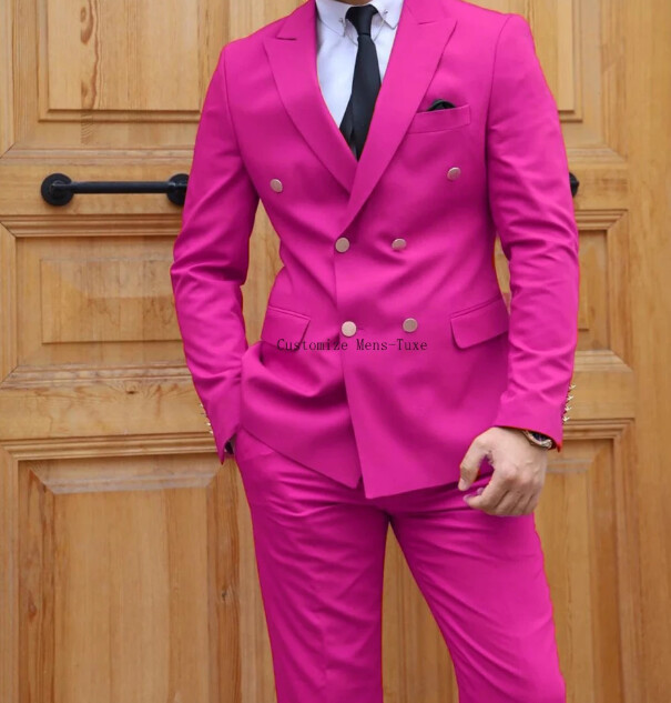 Formal roșu dublu slim fit costume pentru bărbați ocazional bal petrecere de seară stil englezesc 2 piese jachetă pantaloni set blazer