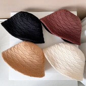 MAXSITI U Ziemas siltas kausa cepures sievietēm Bieza adīta zvejnieka cepure Panamas cepures Moderna dizaina vilnas peldcepure