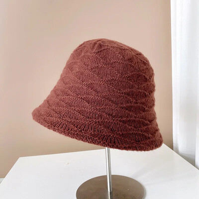 MAXSITI U Ziemas siltas kausa cepures sievietēm Bieza adīta zvejnieka cepure Panamas cepures Moderna dizaina vilnas peldcepure