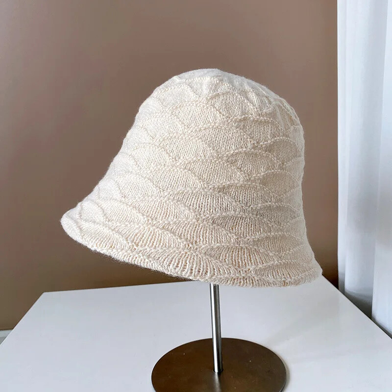 MAXSITI U Ziemas siltas kausa cepures sievietēm Bieza adīta zvejnieka cepure Panamas cepures Moderna dizaina vilnas peldcepure