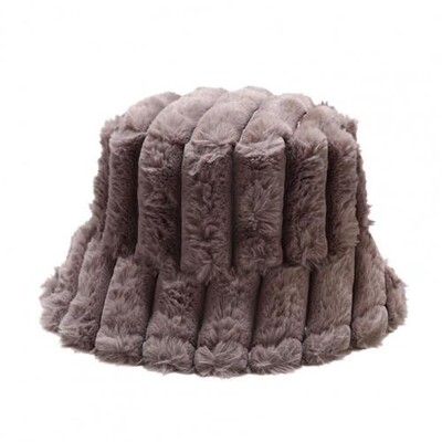 Pălării cu găleată de iarnă, modă, din pluș, caldă, cu dungi de epocă, cu protecție solară, șapci de pește, pălărie cu găleată, șapcă de culoare solidă, pentru femeie, în aer liber