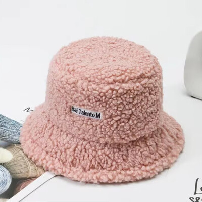 Sieviešu jauna daudzpusīga tīkla sarkana jēra mati zvejnieka cepure rudens/ziemas korejiešu modes cepure