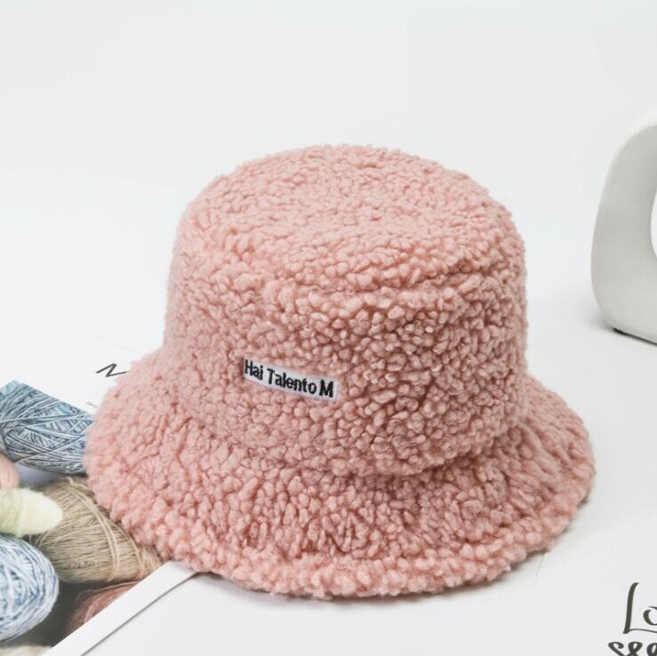 Sieviešu jauna daudzpusīga tīkla sarkana jēra mati zvejnieka cepure rudens/ziemas korejiešu modes cepure