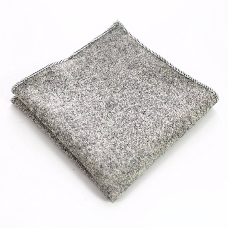 GUSLESON Muški vuneni rupčić Jednobojni džepni kvadratni ručnik za odijela Maramice od kašmira za vjenčanje Ručnik za žene