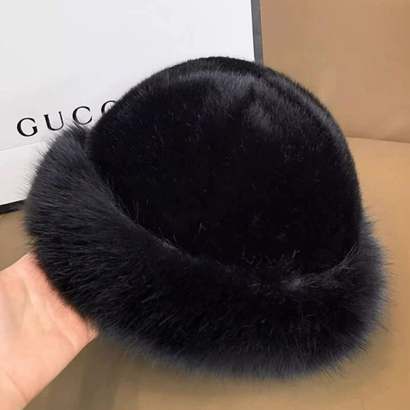 Pălărie de găleată cu blană artificială, nouă, lungă, de iarnă, pentru femei, bărbați, moale, pufoasă, îngroșată, caldă, Panama, pălării de pescar din blană artificială