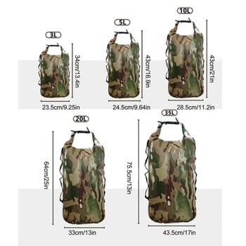 Αδιάβροχη τσάντα Camouflage Dry Sack Αδιάβροχη θήκη τηλεφώνου Floating Boating Kayaking Τσάντα κάμπινγκ για αξεσουάρ κολύμβησης εξωτερικού χώρου