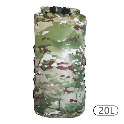 Geantă impermeabilă de camuflaj, sac uscat, husă impermeabilă pentru telefon, plutitoare, plimbări cu barca, caiac, geantă de camping pentru accesorii de înot în aer liber