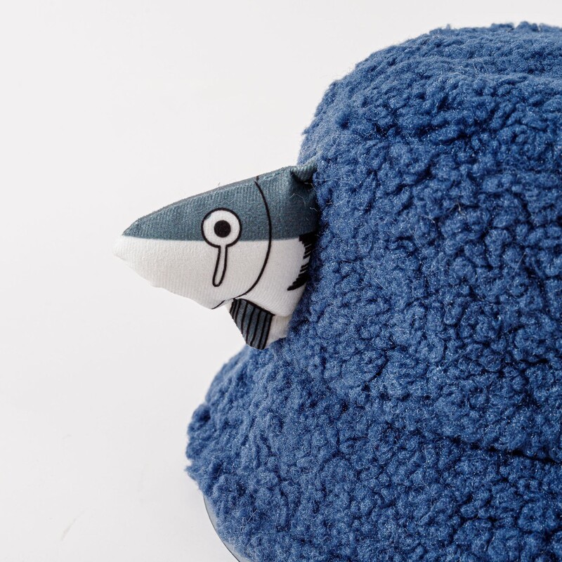 Pălărie de găleată de pescar din păr de miel Panama pentru femei, căldură de toamnă și iarnă Hip Hop, amuzantă, cu pește sărat, pălărie, șapcă de modă H128