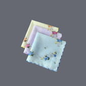 Batistă din bumbac cu senzație subțire pentru femei, Batista imprimată, Retro 3 buc, 11,6 inci