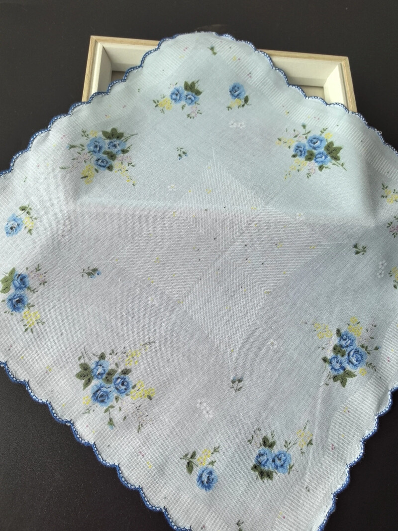 Batistă din bumbac cu senzație subțire pentru femei, Batista imprimată, Retro 3 buc, 11,6 inci