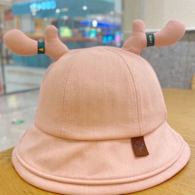 Pălării de găleată cu corn de căprior drăguț din desene animate 2024 cu pălărie de soare ușoară pliabilă de vară, șepci de pescuit pentru femei, bărbați, adolescenți, adulți