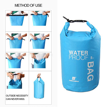 5L Αδιάβροχη Dry Bag Pack Σάκκος Κολύμβησης Rafting Καγιάκ River Trekking Πλωτό Ιστιοπλοΐα Κανό Βαρκάδα Πλωτή τσάντα