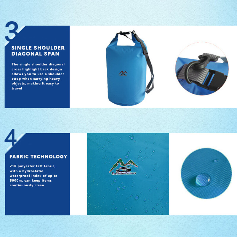 Geantă uscată impermeabilă, în aer liber, 10/20L, pentru camping, drifting, drumeții, înot, rafting, caiac, râu, trekking, saci de depozitare pentru mare