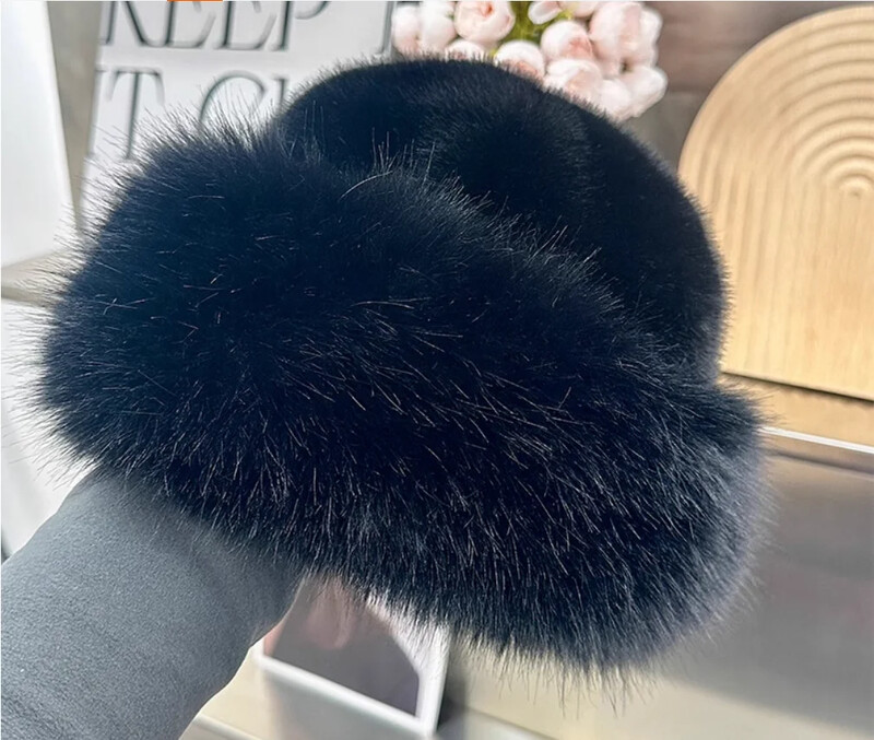 Jauns stils Viltus lapsas ūdeles kažokādas cepures Super mīkstas sieviešu ziemas mākslīgās kažokādas cepure Kokvilnas odere Silta krievu modes slēpošanas pupiņas plīša cieta