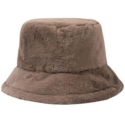 Pălărie cu găleată drăguță și pufoasă Pălărie cu găleată la modă, iarnă dulce, șepci calde pentru vreme rece, șepci pentru zăpadă nou