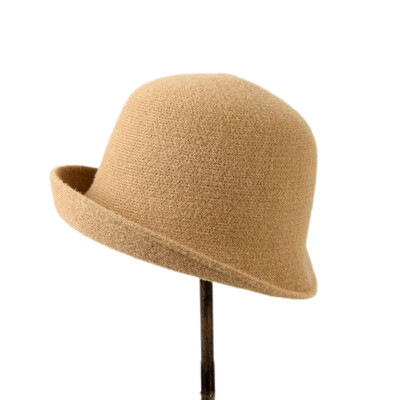 2024 Toamnă Iarnă Lână Cașmir Pălării pentru Femei Fată Culoare Solidă Moale Cald Elegantă Pălărie de găleată Fedoras Pălării de petrecere pentru cadou mamei