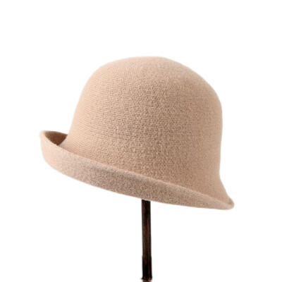 2024 Toamnă Iarnă Lână Cașmir Pălării pentru Femei Fată Culoare Solidă Moale Cald Elegantă Pălărie de găleată Fedoras Pălării de petrecere pentru cadou mamei