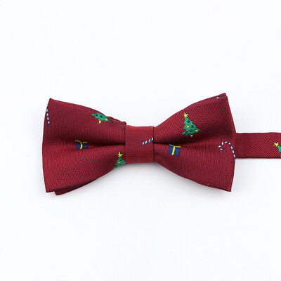 Muška božićna leptir mašna Visokokvalitetni jacquard tkani crveno plavi komplet leptir mašna roditelj-dijete Festivalska tema Djed Božićnjak Dodatak za kravatu