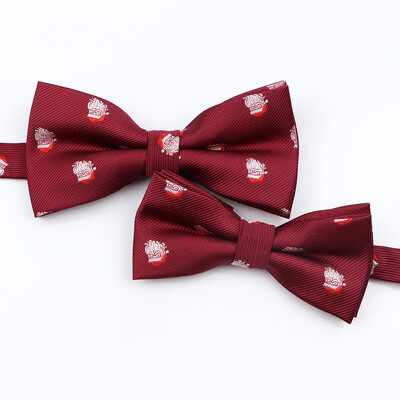 Muška božićna leptir mašna Visokokvalitetni jacquard tkani crveno plavi komplet leptir mašna roditelj-dijete Festivalska tema Djed Božićnjak Dodatak za kravatu