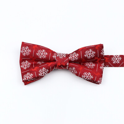 Muška božićna leptir mašna Visokokvalitetni jacquard tkani crveno plavi komplet leptir mašna roditelj-dijete Festivalska tema Djed Božićnjak Dodatak za kravatu