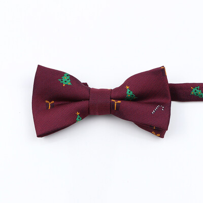 Muška božićna leptir mašna Visokokvalitetni jacquard tkani crveno plavi komplet leptir mašna roditelj-dijete Festivalska tema Djed Božićnjak Dodatak za kravatu