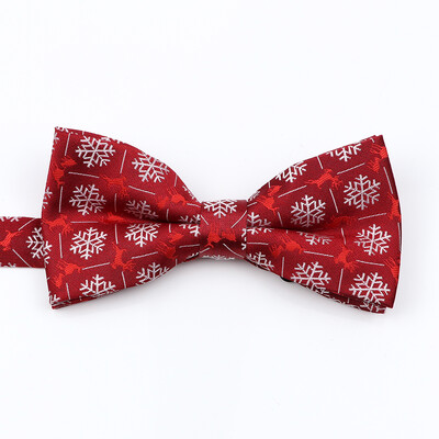 Muška božićna leptir mašna Visokokvalitetni jacquard tkani crveno plavi komplet leptir mašna roditelj-dijete Festivalska tema Djed Božićnjak Dodatak za kravatu