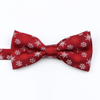 Muška božićna leptir mašna Visokokvalitetni jacquard tkani crveno plavi komplet leptir mašna roditelj-dijete Festivalska tema Djed Božićnjak Dodatak za kravatu