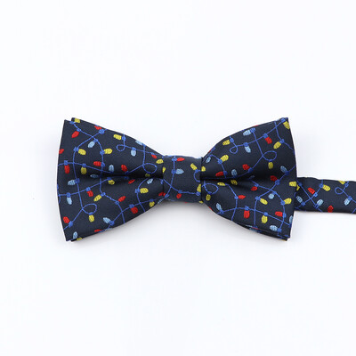 Muška božićna leptir mašna Visokokvalitetni jacquard tkani crveno plavi komplet leptir mašna roditelj-dijete Festivalska tema Djed Božićnjak Dodatak za kravatu