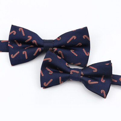 Muška božićna leptir mašna Visokokvalitetni jacquard tkani crveno plavi komplet leptir mašna roditelj-dijete Festivalska tema Djed Božićnjak Dodatak za kravatu