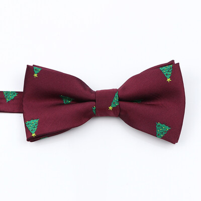 Muška božićna leptir mašna Visokokvalitetni jacquard tkani crveno plavi komplet leptir mašna roditelj-dijete Festivalska tema Djed Božićnjak Dodatak za kravatu