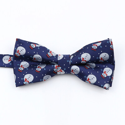 Muška božićna leptir mašna Visokokvalitetni jacquard tkani crveno plavi komplet leptir mašna roditelj-dijete Festivalska tema Djed Božićnjak Dodatak za kravatu