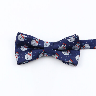 Muška božićna leptir mašna Visokokvalitetni jacquard tkani crveno plavi komplet leptir mašna roditelj-dijete Festivalska tema Djed Božićnjak Dodatak za kravatu