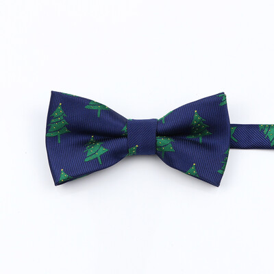 Muška božićna leptir mašna Visokokvalitetni jacquard tkani crveno plavi komplet leptir mašna roditelj-dijete Festivalska tema Djed Božićnjak Dodatak za kravatu