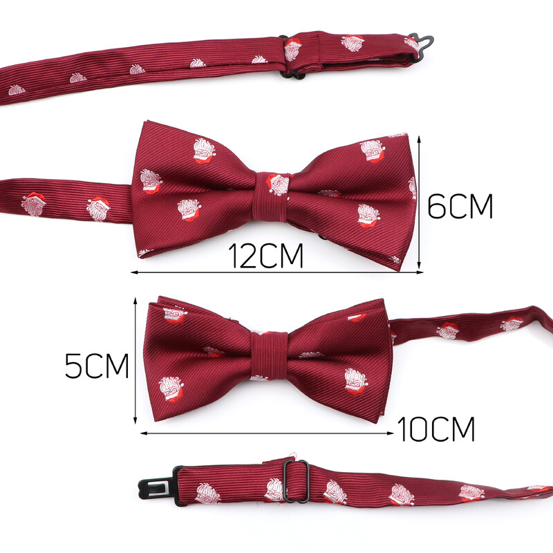 Muška božićna leptir mašna Visokokvalitetni jacquard tkani crveno plavi komplet leptir mašna roditelj-dijete Festivalska tema Djed Božićnjak Dodatak za kravatu