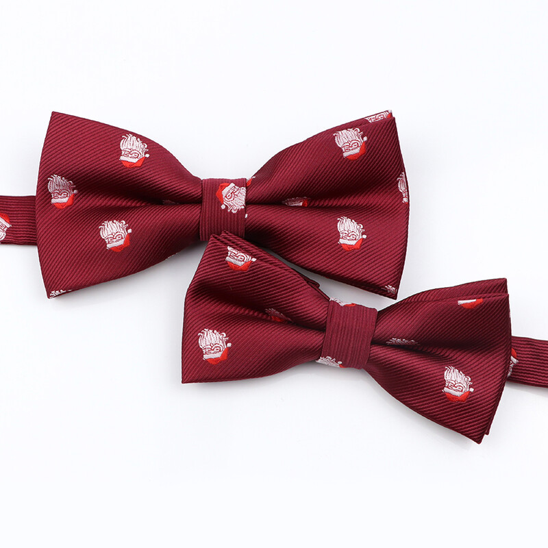 Muška božićna leptir mašna Visokokvalitetni jacquard tkani crveno plavi komplet leptir mašna roditelj-dijete Festivalska tema Djed Božićnjak Dodatak za kravatu